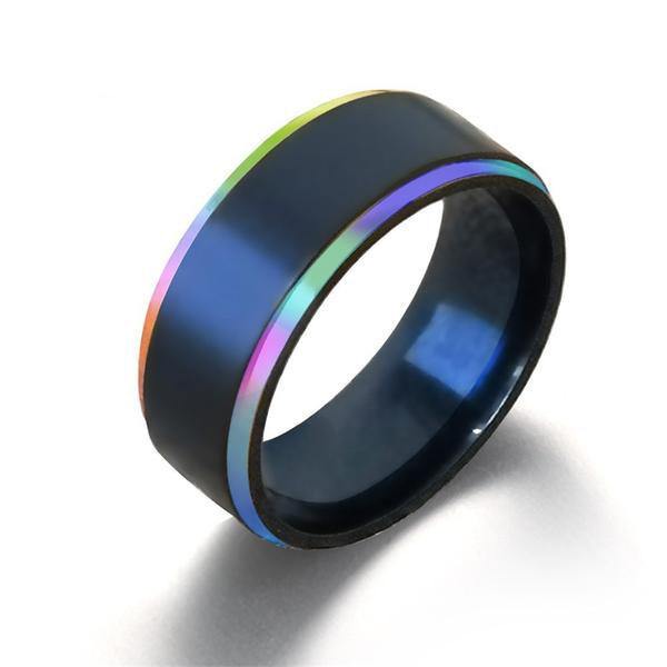 8 MM Black Titanium Ring For Men Women - soqexpress