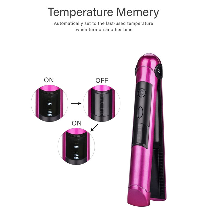 USB Recharging Professional Mini Hair Straightener with LED Display