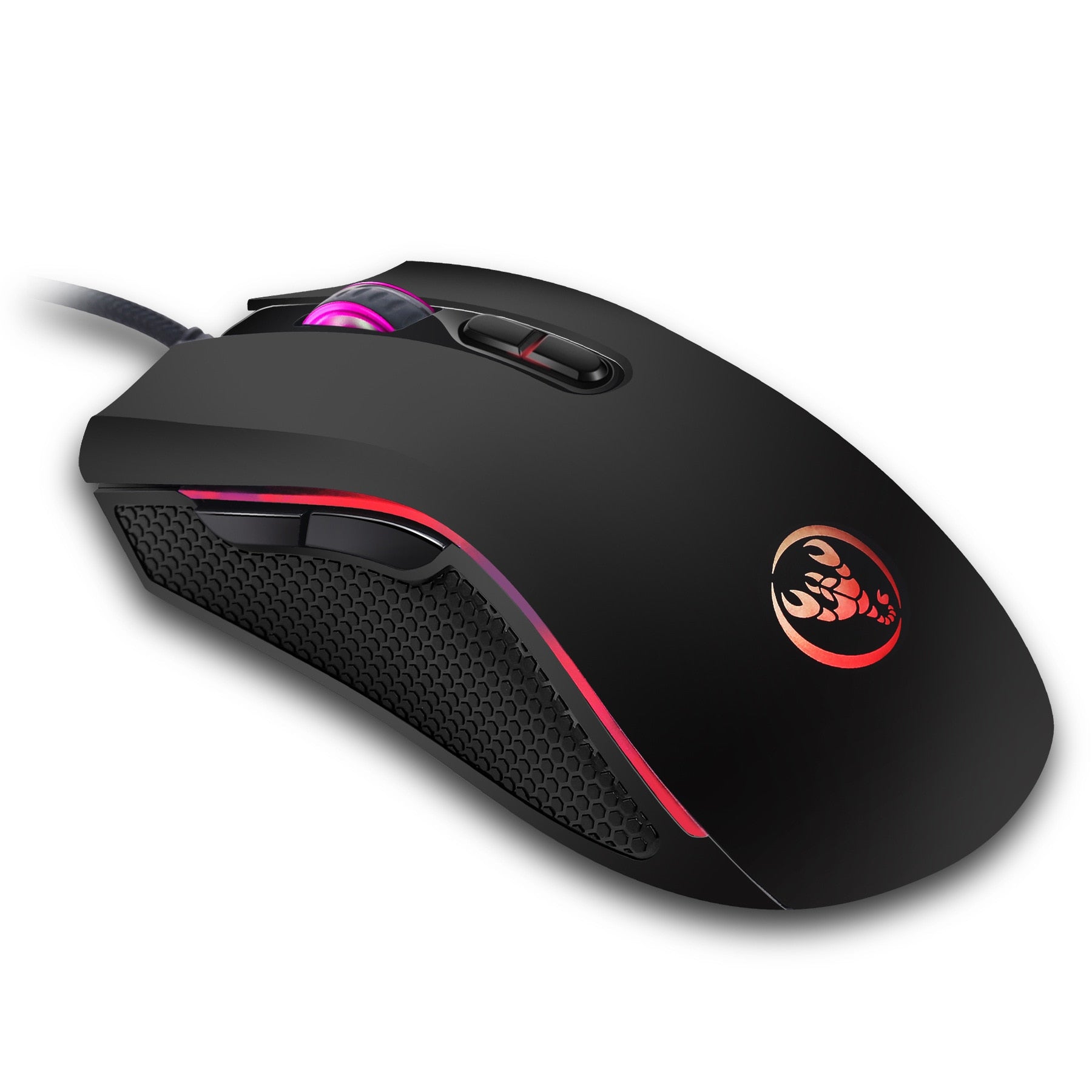 Hongsund brand High-end optical professional gaming mouse with 7 bright colors LED