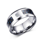 8 mm Personalize Carbon Fiber Ring For Man | Tree Of Life Pattern |Stainless Steel - soqexpress