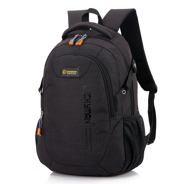 New Fashion Men's Backpack Bag Male Polyester Laptop  Computer Bag