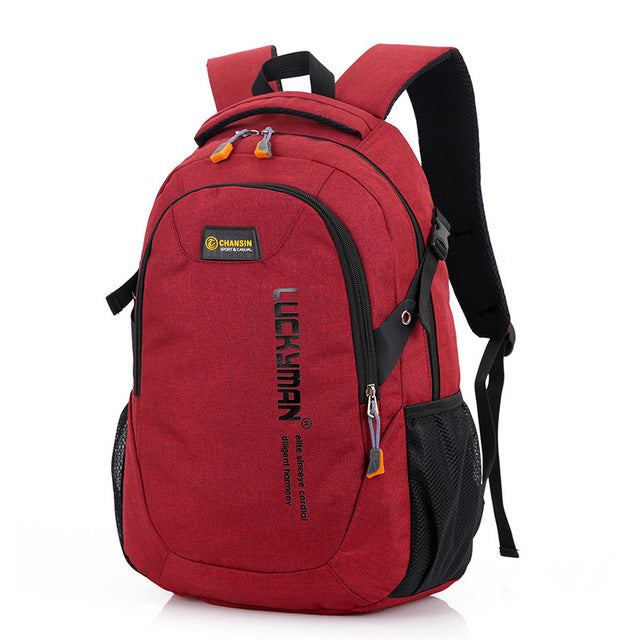 New Fashion Men's Backpack Bag Male Polyester Laptop  Computer Bag