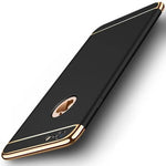 Luxury Gold Hard Case for iPhones Removable 3 in 1 Fundas Case