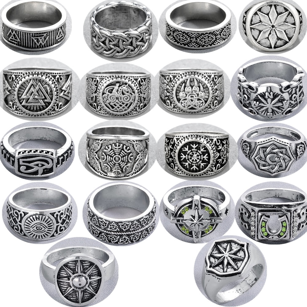 Handmade Vintage Viking Nordic Slavic Pagan Amulet Finger Ring Women Men Gift