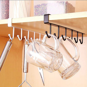 Kitchen Cupboard Storage Rack Cupboard Shelf Hanging Hook Organizer