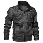 Winter Thick Warm Tactical Pilot Multi-Pocket Leather Jacket
