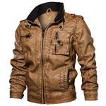 Winter Thick Warm Tactical Pilot Multi-Pocket Leather Jacket