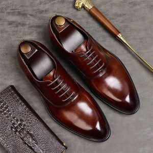 Italian Style High Quality Men formal shoes genuine leather oxford shoes