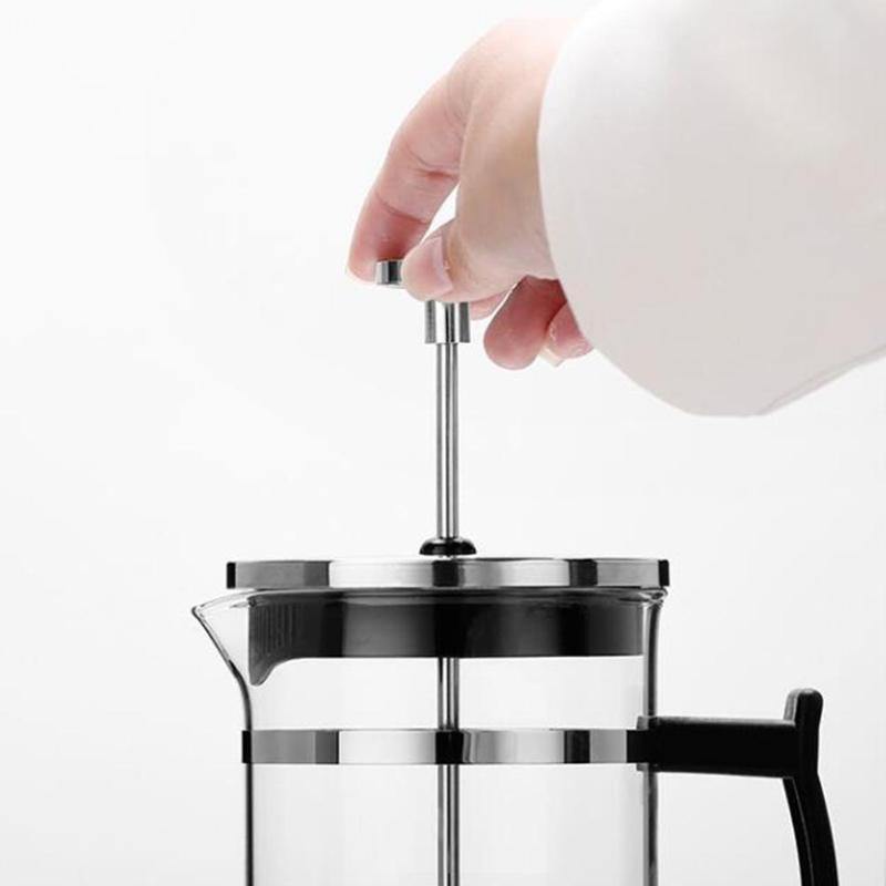 350ml Manual Coffee Espresso Maker Pot Stainless Steel Glass - soqexpress