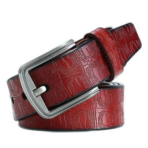 Genuine leather cowhide belt jeans belts for men - soqexpress